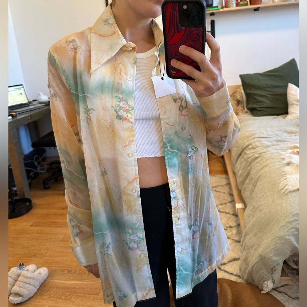 Vintage button down blouse